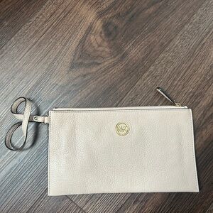 Michael Kors Light Pink Wristlet Clutch with Gold Accent